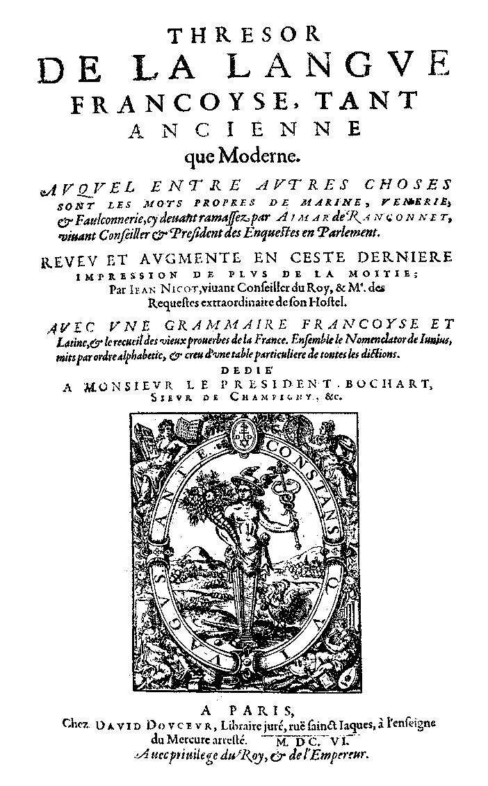 voir Wooldridge, <i>Les Débuts de la lexicographie française</i>, 1977: 57
