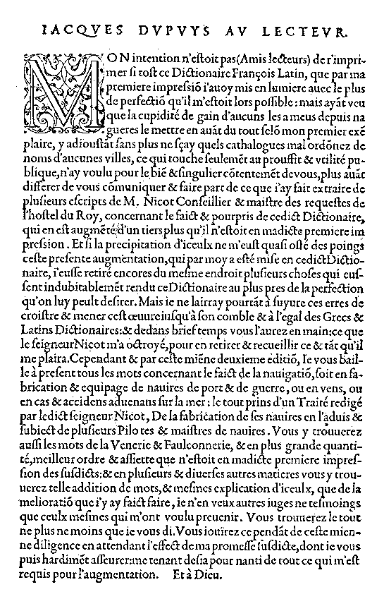voir Wooldridge, <i>Les Débuts de la lexicographie française</i>, 1977: 56