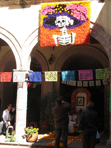 Detail of courtyard altar